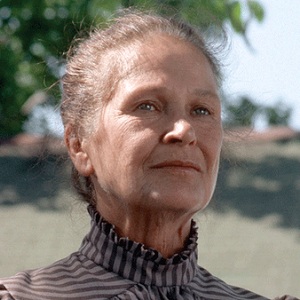 Close up of Marilla Cuthbert from the 1980s' Anne of Green Gables movie.