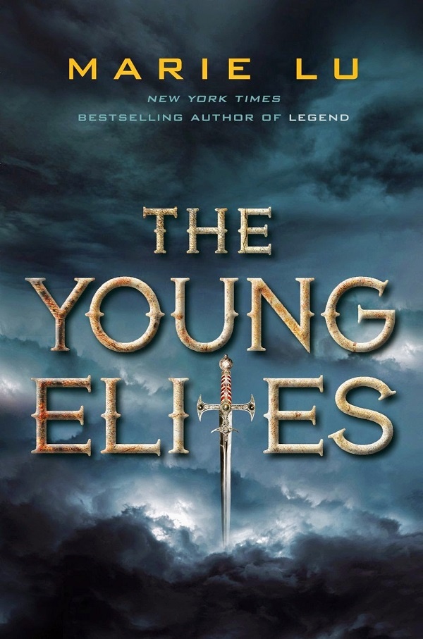 Title text with a dagger in place of the T in Elites, against a stormy gray sky backdrop