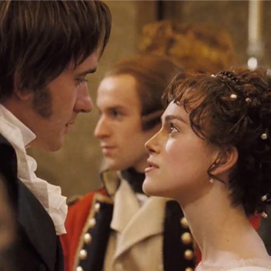 Darcy and Elizabeth Bennet looking angry