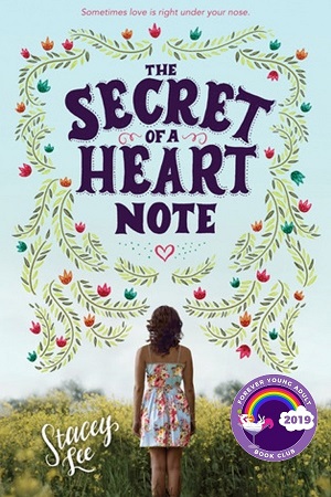 Cover The Secret of a Heart Note: A girl stands in a garden, the title in the sky surrounded by flowers and leaves