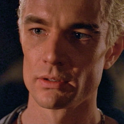 Close up of Spike's face as he realizes Buffy is breaking up with him.