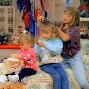 Sisters Stephanie, Michelle, and DJ from Full House