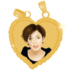 BFF charm with Natalie Imbruglia's face.