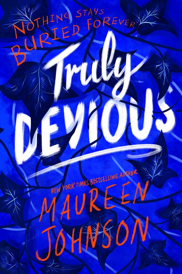 Cover Truly Devious: The title on a blue background