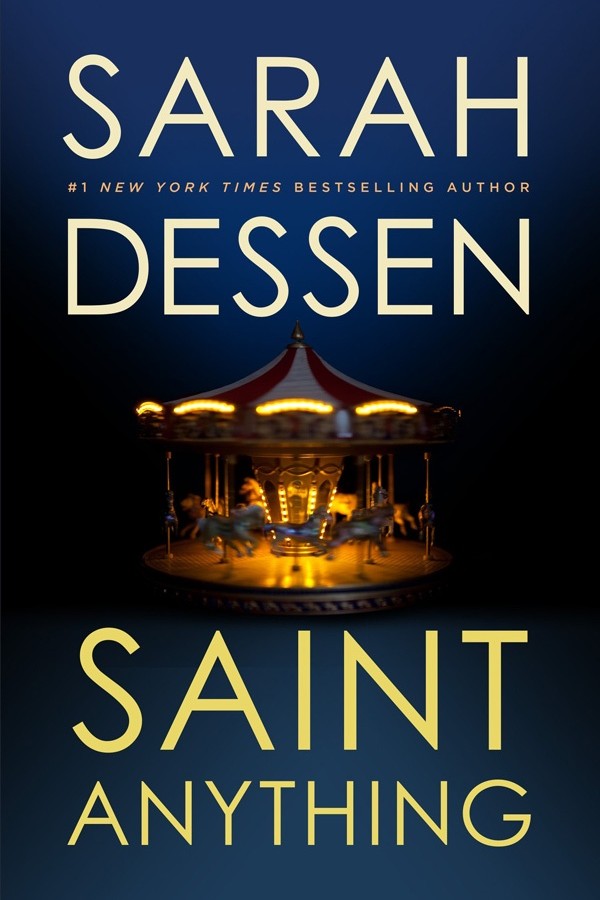 Cover of Saint Anything with a carousel lit up against the night sky