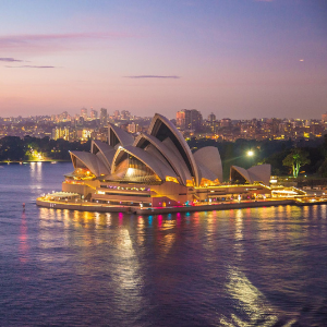 Sydney Opera House at sunset