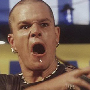 Close up of Matt Damon with piercings playing a singer in Euro Trip