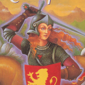 Alanna, a female knight dressed in armor, from the Song of the Lioness Quartet 