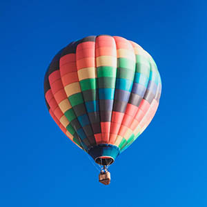 hot air balloon in the sky