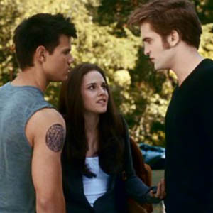 Jacob, Bella, and Edward from Twilight