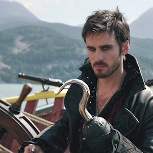 Captain Hook on his ship from Once Upon a Time