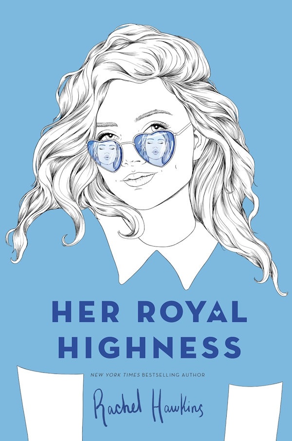 Cover Her Royal Highness: A drawn image of a girl wearing heart-shaped sunglasses