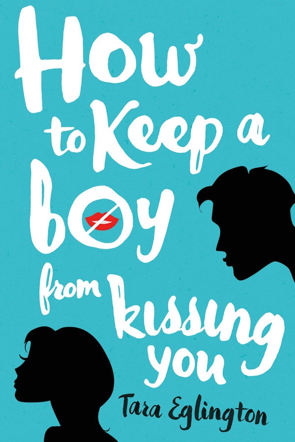 Silhouettes of a boy and girl making kissy faces