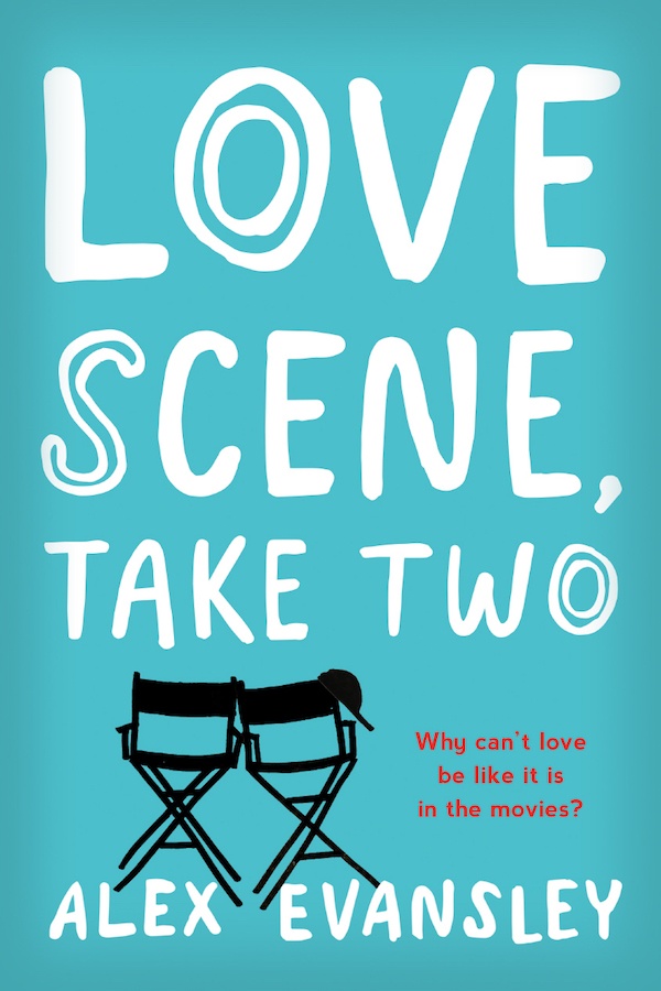 Cover Love Scene Take Two: Teal background with two director's chairs next to each other