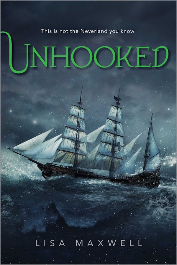 Cover Unhooked: A large sailing ship on rough seas