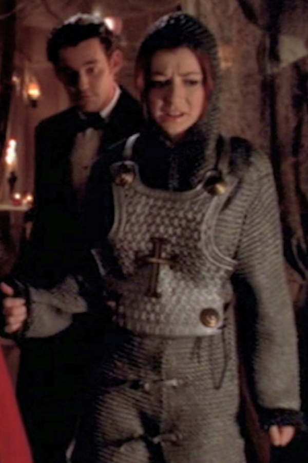 Willow dressed as a knight