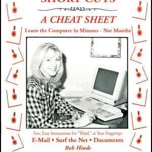 Cover of Computer Shortcuts by Bob Hinds, featuring floppy disks