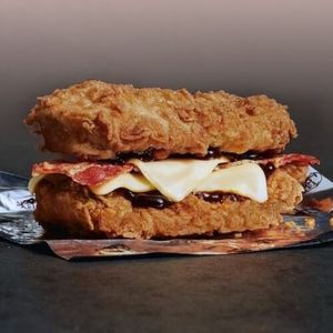 KFC Double Down sandwich, with chicken patties instead of a bun