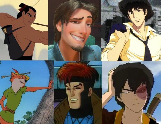 handsome guy cartoon characters