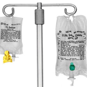 stock photo of a hospital IV bag