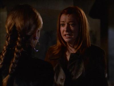 Willow, crying as she talks to Buffy