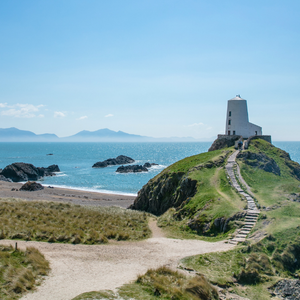 A castle on a hill in Wales