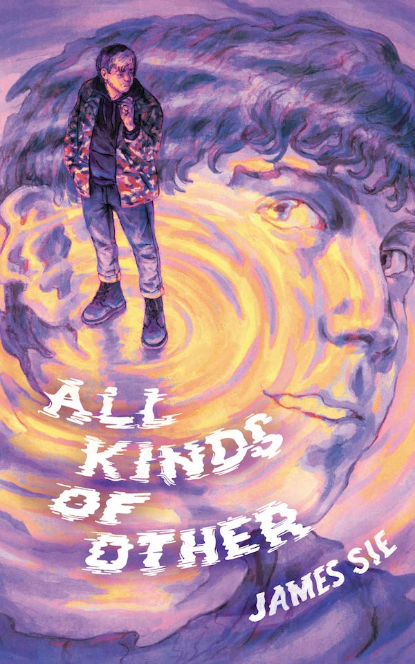 Cover of All Kinds of Other, featuring a boy standing on a puddle of water that looks like another boy's reflection