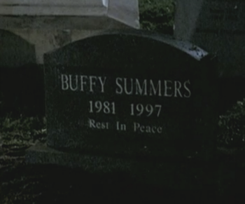 Buffy's headstone she sees in her nightmare