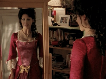 Buffy in a fancy dress