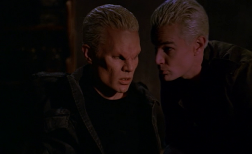 Spike being driven crazy by the First who looks like him