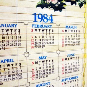1984 calendar