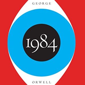 Cover of Orwell's 1984, featuring a large eye