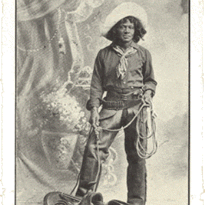 19th century photo of a Black cowboy