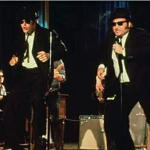 Dan Akroyd and John Belushi as the Blues Brothers