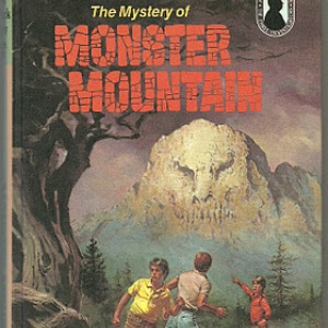 Cover of the Mystery of Monster Mountain, featuring a mountain shaped like a monster