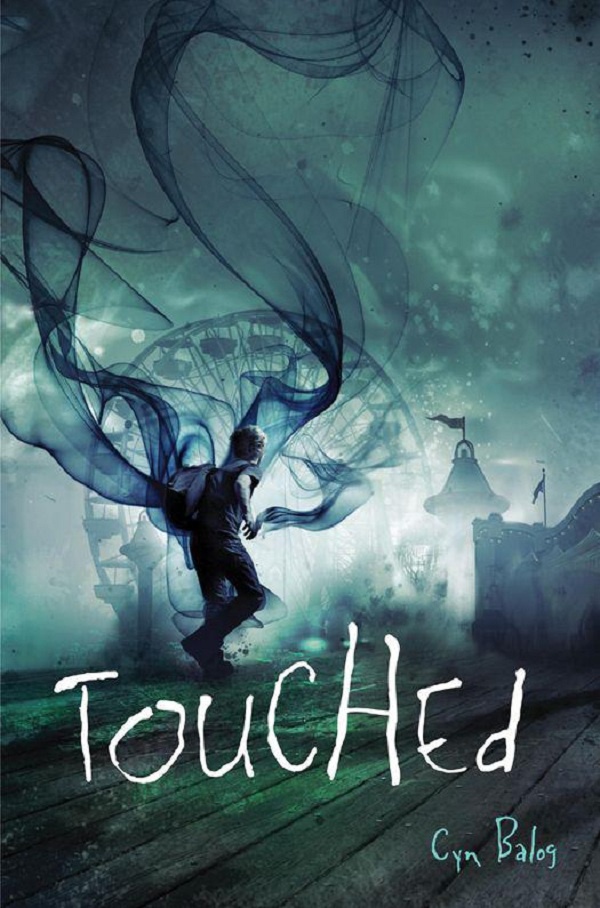 Cover of Touched. A boy approaches an amusement park in an ethereal world