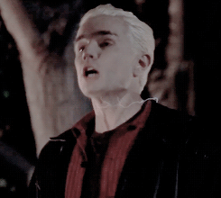 Spike, watching Buffy from a distance, and then getting tasered