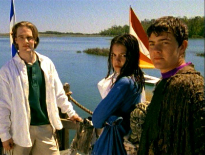 Dawson, Joey and Pacey on the dock