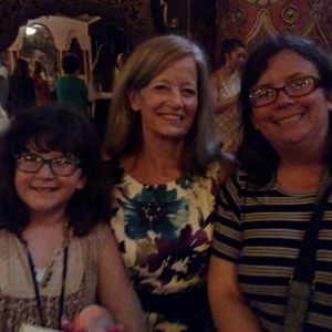 Brian's daughter, mother, and wife at the Fox Theater in St. Louis