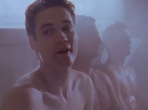 Shane West in the steam room scene