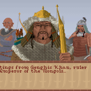 Screenshot of Genghis Khan from Civilization the video game