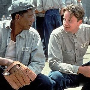 Morgan Freeman and Tim Robbins in The Shawshank Redemption