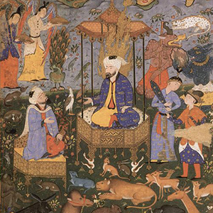 A 16th century depiction of King Solomon from Shahnameh by Ferdowsi 