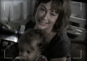 Joey's sister Bessie and her infant son Alexander on camera for Dawson's documentary