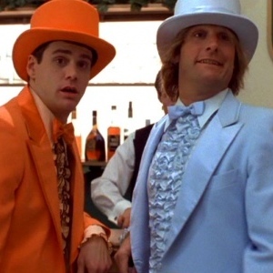 Jim Carrey and Jeff Daniels in Dumb and Dumber