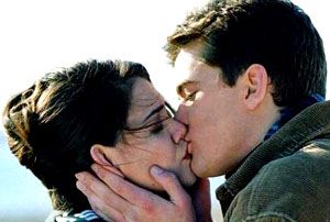 Pacey holds Joey's face in his hands and kisses her passionately.
