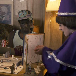 Screenshot from Stranger Things of the boys playing Dungeons & Dragons