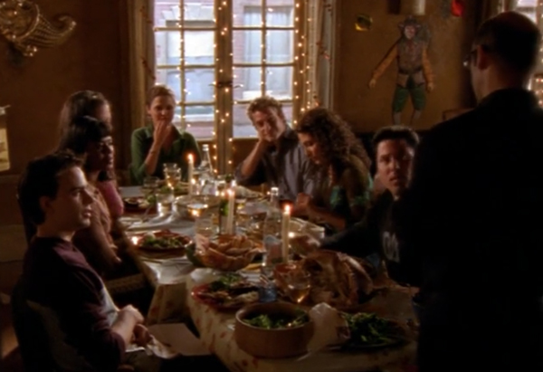 Felicity, Elena, Ben and co. sit around a Thanksgiving table