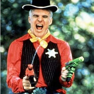 Steve Martin dressed as a cowboy in Parenthood