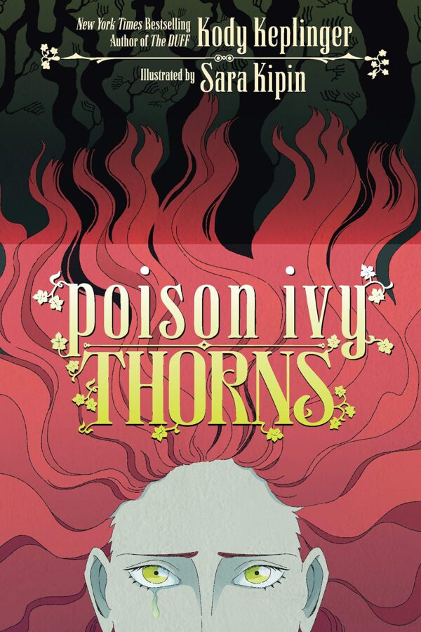 Cover of Poison Ivy: Thorns, featuring the top half a young woman's head, her red hair blending into the dark forest above her
